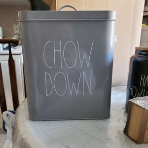 Rae dunn dog food container CHOW DOWN